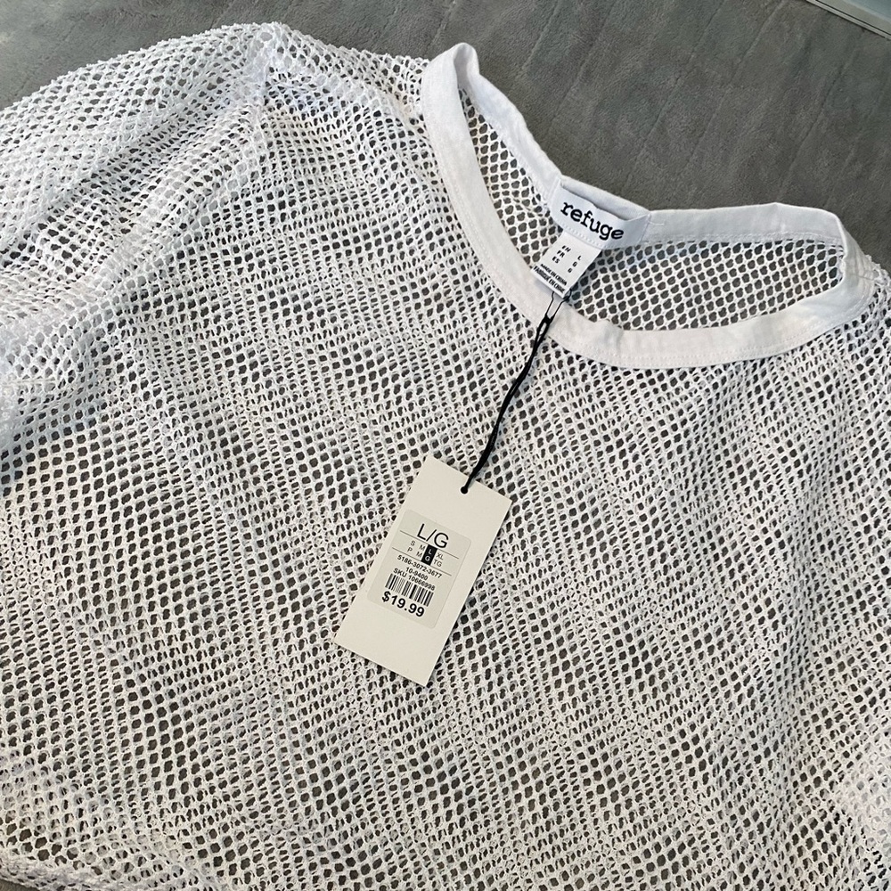 White mesh shirt